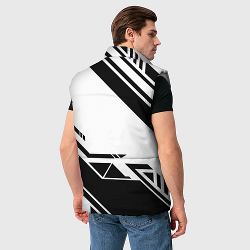 Мужской жилет BMW geometry black / 3D-Светло-серый – фото 4