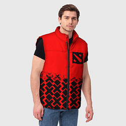 Мужской жилет Dota игровой паттерн, цвет: 3D-черный — фото 2