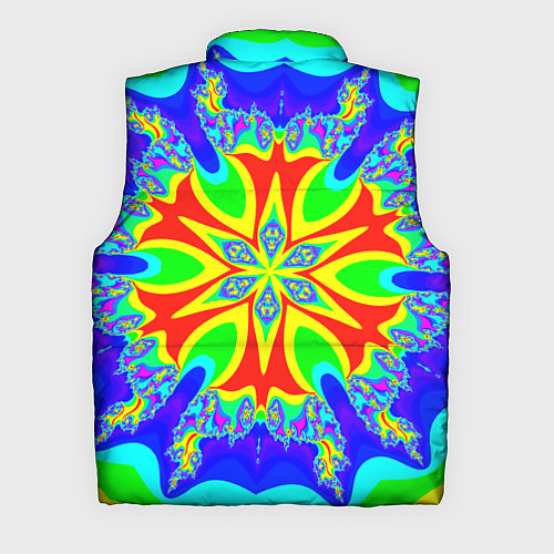 Мужской жилет Неоновая психоделика узор / 3D-Красный – фото 2
