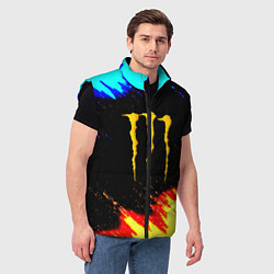 Мужской жилет Monster energy огненные краски, цвет: 3D-черный — фото 2