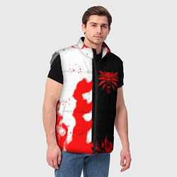 Мужской жилет Ведьмак огненный, цвет: 3D-светло-серый — фото 2