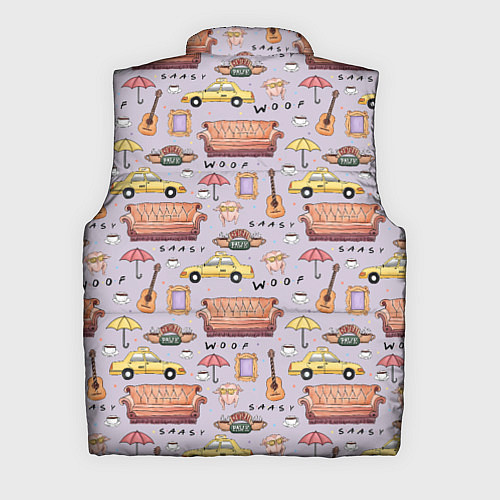Мужской жилет Друзья - паттерн / 3D-Красный – фото 2