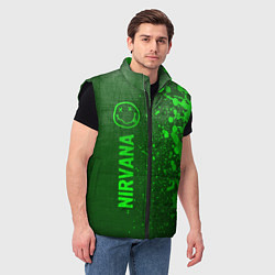 Мужской жилет Nirvana - green gradient по-вертикали, цвет: 3D-черный — фото 2