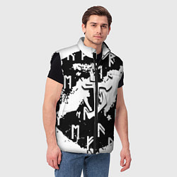 Мужской жилет Doom символы краски, цвет: 3D-черный — фото 2