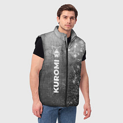 Мужской жилет Kuromi - grey gradient по-вертикали, цвет: 3D-черный — фото 2