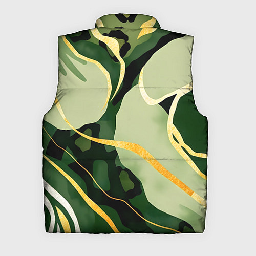 Мужской жилет Зеленый природный паттерн / 3D-Красный – фото 2