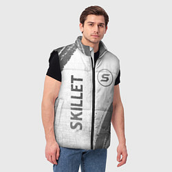 Мужской жилет Skillet - white gradient вертикально, цвет: 3D-черный — фото 2