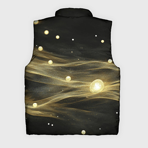 Мужской жилет Золотистый свет на черной текстуре / 3D-Красный – фото 2