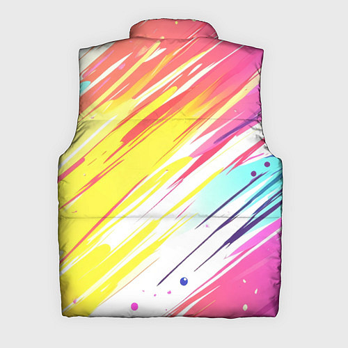 Мужской жилет Брызги краски на белом фоне / 3D-Красный – фото 2