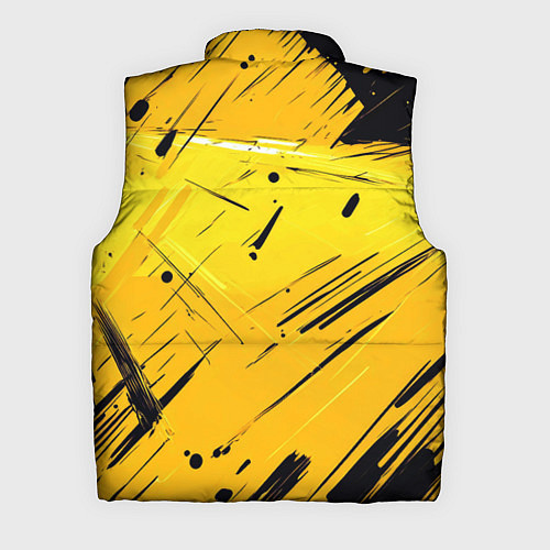 Мужской жилет Желтая краска на черном фоне / 3D-Красный – фото 2