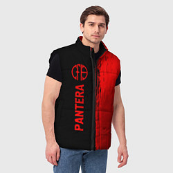 Мужской жилет Pantera - red gradient по-вертикали, цвет: 3D-черный — фото 2