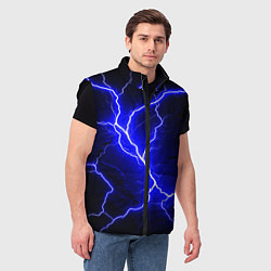 Мужской жилет Color blue black, цвет: 3D-черный — фото 2