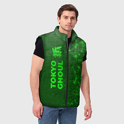 Мужской жилет Tokyo Ghoul - green gradient по-вертикали, цвет: 3D-черный — фото 2