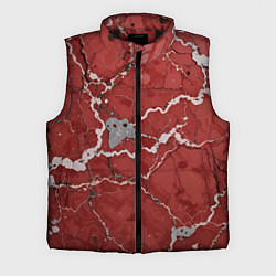 Мужской жилет Красно-серый мрамор, цвет: 3D-черный