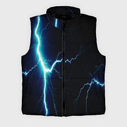 Мужской жилет Lightning light blue, цвет: 3D-черный