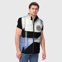 Мужской жилет Volkswagen логотип, цвет: 3D-черный — фото 2
