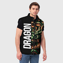 Мужской жилет Татуировка дракона ирезуми, цвет: 3D-черный — фото 2