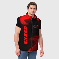 Мужской жилет Exeed - red gradient вертикально, цвет: 3D-черный — фото 2