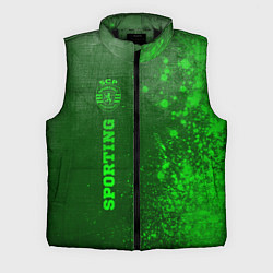 Мужской жилет Sporting - green gradient по-вертикали, цвет: 3D-черный
