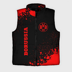 Мужской жилет Borussia - red gradient вертикально, цвет: 3D-черный