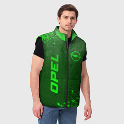 Мужской жилет Opel - green gradient вертикально, цвет: 3D-черный — фото 2
