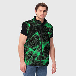 Мужской жилет A light green triangle with dots, цвет: 3D-черный — фото 2