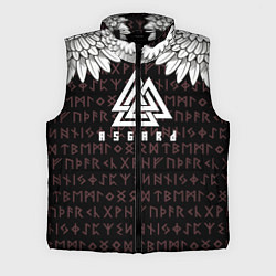 Мужской жилет Асгард на фоне рун и валькнут