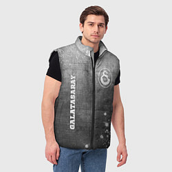 Мужской жилет Galatasaray - grey gradient вертикально, цвет: 3D-черный — фото 2