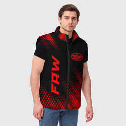 Мужской жилет FAW - red gradient вертикально, цвет: 3D-черный — фото 2