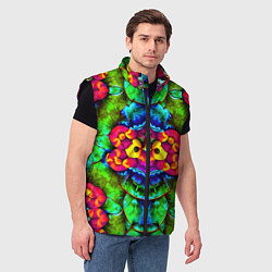 Мужской жилет Калейдоскоп с птичкой, цвет: 3D-черный — фото 2