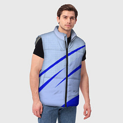 Мужской жилет Светло-синий текстура с полосой, цвет: 3D-светло-серый — фото 2