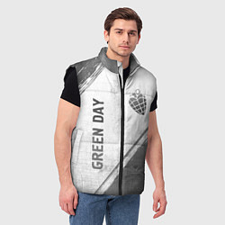 Мужской жилет Green Day - white gradient вертикально, цвет: 3D-черный — фото 2