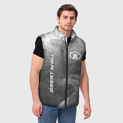 Мужской жилет Great Wall - grey gradient вертикально, цвет: 3D-черный — фото 2