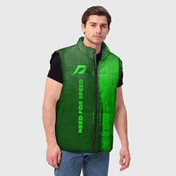 Мужской жилет Need for Speed - green gradient по-вертикали, цвет: 3D-черный — фото 2