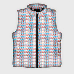 Мужской жилет Красно-синие фигуры на белом фоне