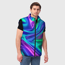 Мужской жилет Neon waves, цвет: 3D-черный — фото 2