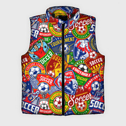 Мужской жилет Футбольные лиги паттерн, цвет: 3D-черный