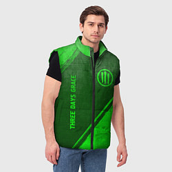 Мужской жилет Three Days Grace - green gradient вертикально, цвет: 3D-черный — фото 2