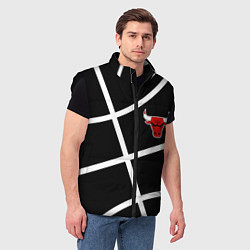Мужской жилет Чикаго Буллз на черном фоне, цвет: 3D-черный — фото 2