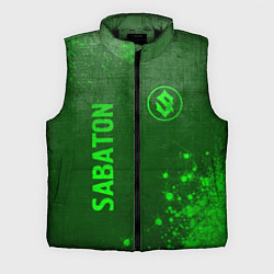 Мужской жилет Sabaton - green gradient вертикально, цвет: 3D-черный