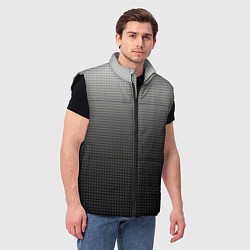 Мужской жилет Градиент металлический тёмно-серый, цвет: 3D-черный — фото 2