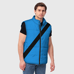 Мужской жилет Пристегнутый ремень безопасности, синий, цвет: 3D-черный — фото 2