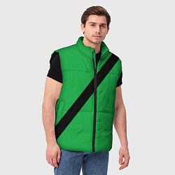 Мужской жилет Ремень безопасности, зеленый, цвет: 3D-черный — фото 2
