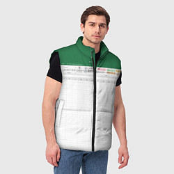 Мужской жилет Таблица Excel текстура, цвет: 3D-черный — фото 2