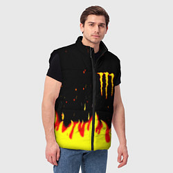 Мужской жилет Monster energy fire steel, цвет: 3D-черный — фото 2