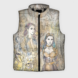 Мужской жилет Девушки стимпанк, цвет: 3D-черный