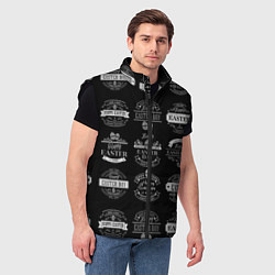 Мужской жилет Easter holidays, цвет: 3D-черный — фото 2