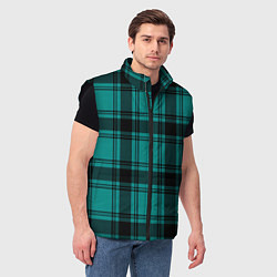 Мужской жилет Checkered dark blue, цвет: 3D-черный — фото 2