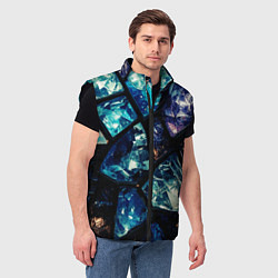 Мужской жилет Текстура драгоценных камней, цвет: 3D-черный — фото 2