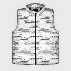 Мужской жилет Корабли на Неве, цвет: 3D-черный